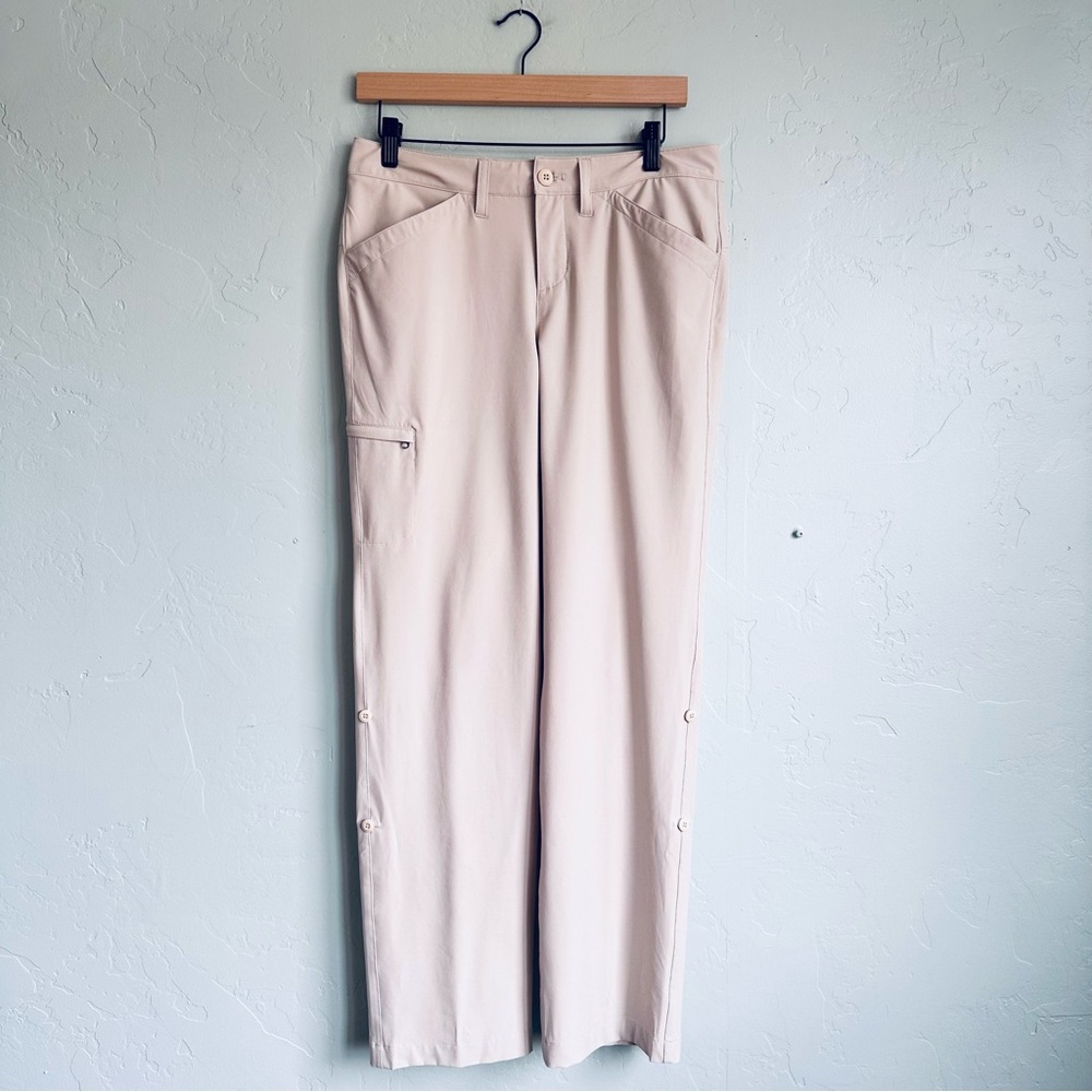 Eddie Bauer Women‎ Beige Outdoor Adventure Travel Hiking Roll Tab Pants Sz 4 EUC